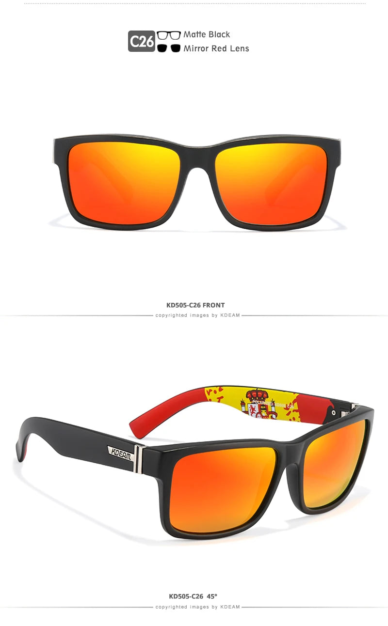 KDEAM Revamp Of Sport Men Sunglasses Polarized Shockingly Colors Sun Glasses Outdoor Driving Photochromic Sunglass With Box - chinatopmarket