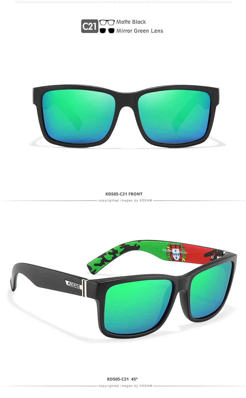 KDEAM Revamp Of Sport Men Sunglasses Polarized Shockingly Colors Sun Glasses Outdoor Driving Photochromic Sunglass With Box - chinatopmarket