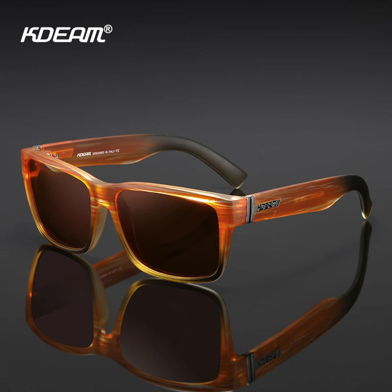KDEAM Revamp Of Sport Men Sunglasses Polarized Shockingly Colors Sun Glasses Outdoor Driving Photochromic Sunglass With Box - chinatopmarket
