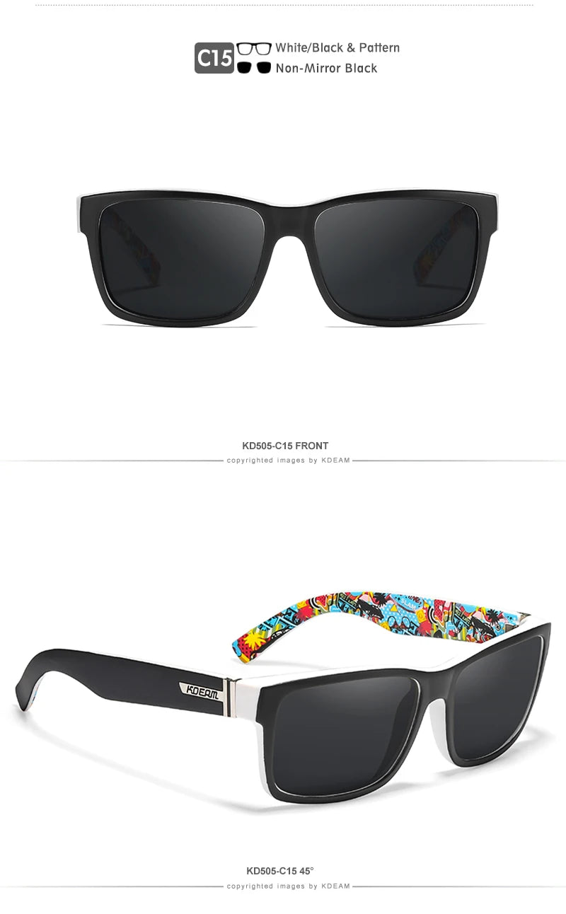KDEAM Revamp Of Sport Men Sunglasses Polarized Shockingly Colors Sun Glasses Outdoor Driving Photochromic Sunglass With Box - chinatopmarket