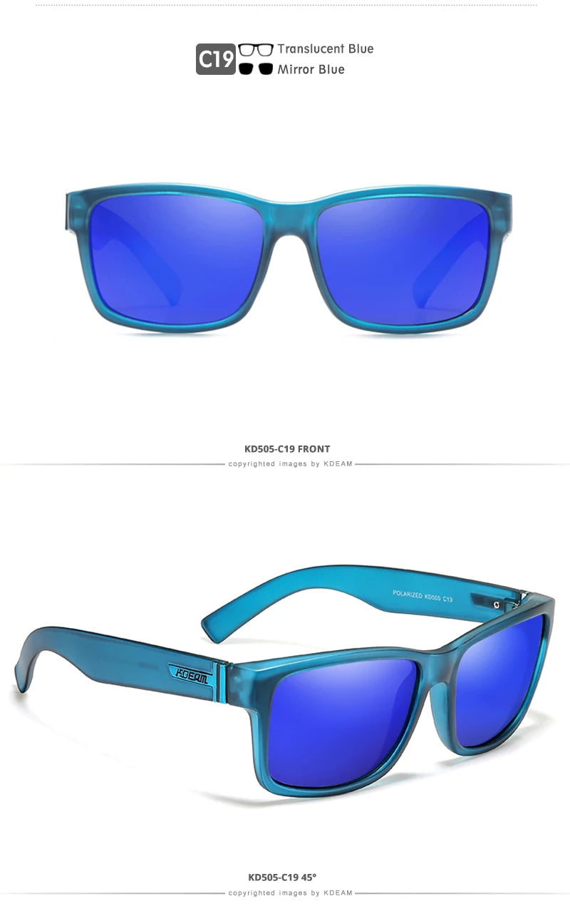 KDEAM Revamp Of Sport Men Sunglasses Polarized Shockingly Colors Sun Glasses Outdoor Driving Photochromic Sunglass With Box - chinatopmarket