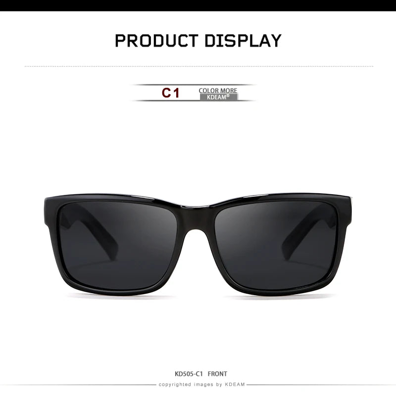 KDEAM Revamp Of Sport Men Sunglasses Polarized Shockingly Colors Sun Glasses Outdoor Driving Photochromic Sunglass With Box - chinatopmarket
