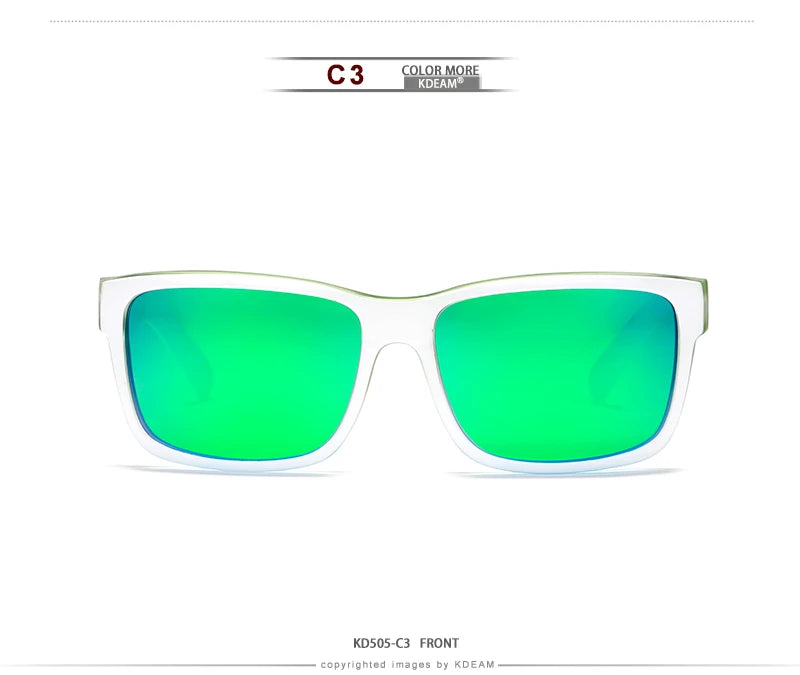 KDEAM Revamp Of Sport Men Sunglasses Polarized Shockingly Colors Sun Glasses Outdoor Driving Photochromic Sunglass With Box - chinatopmarket