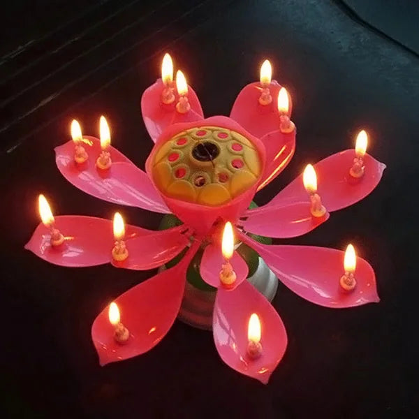 Joy Singing Music Birthday Candle Monolayer Lotus Candle Flowering Music Candle LBShipping - chinatopmarket