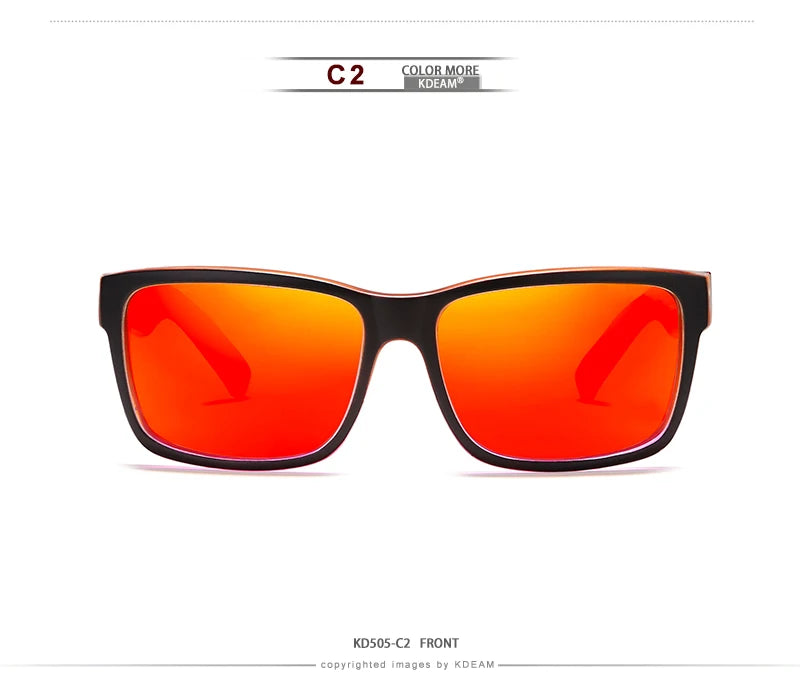 KDEAM Revamp Of Sport Men Sunglasses Polarized Shockingly Colors Sun Glasses Outdoor Driving Photochromic Sunglass With Box - chinatopmarket