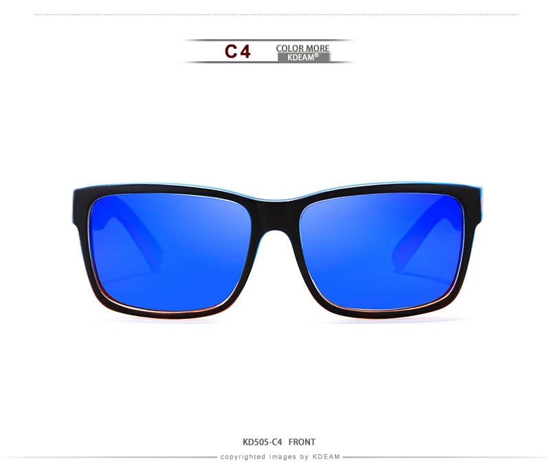 KDEAM Revamp Of Sport Men Sunglasses Polarized Shockingly Colors Sun Glasses Outdoor Driving Photochromic Sunglass With Box - chinatopmarket