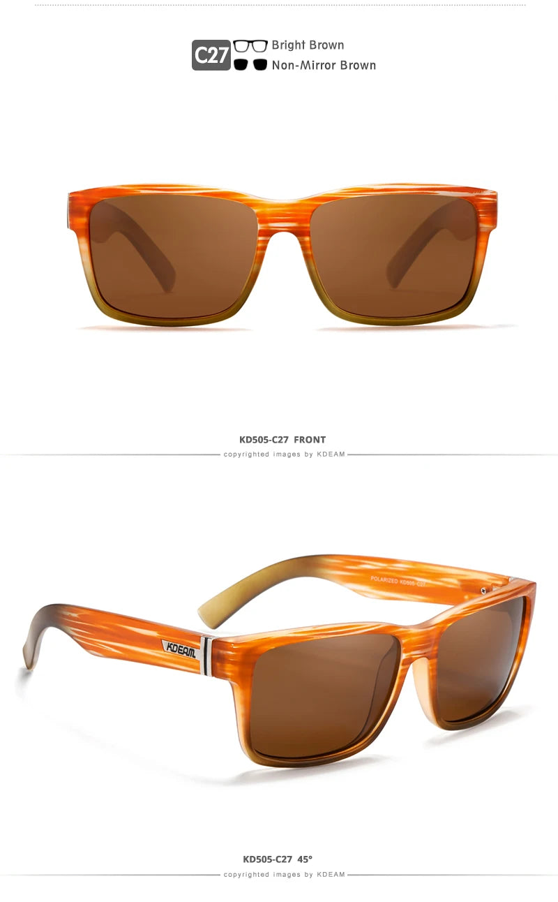 KDEAM Revamp Of Sport Men Sunglasses Polarized Shockingly Colors Sun Glasses Outdoor Driving Photochromic Sunglass With Box - chinatopmarket