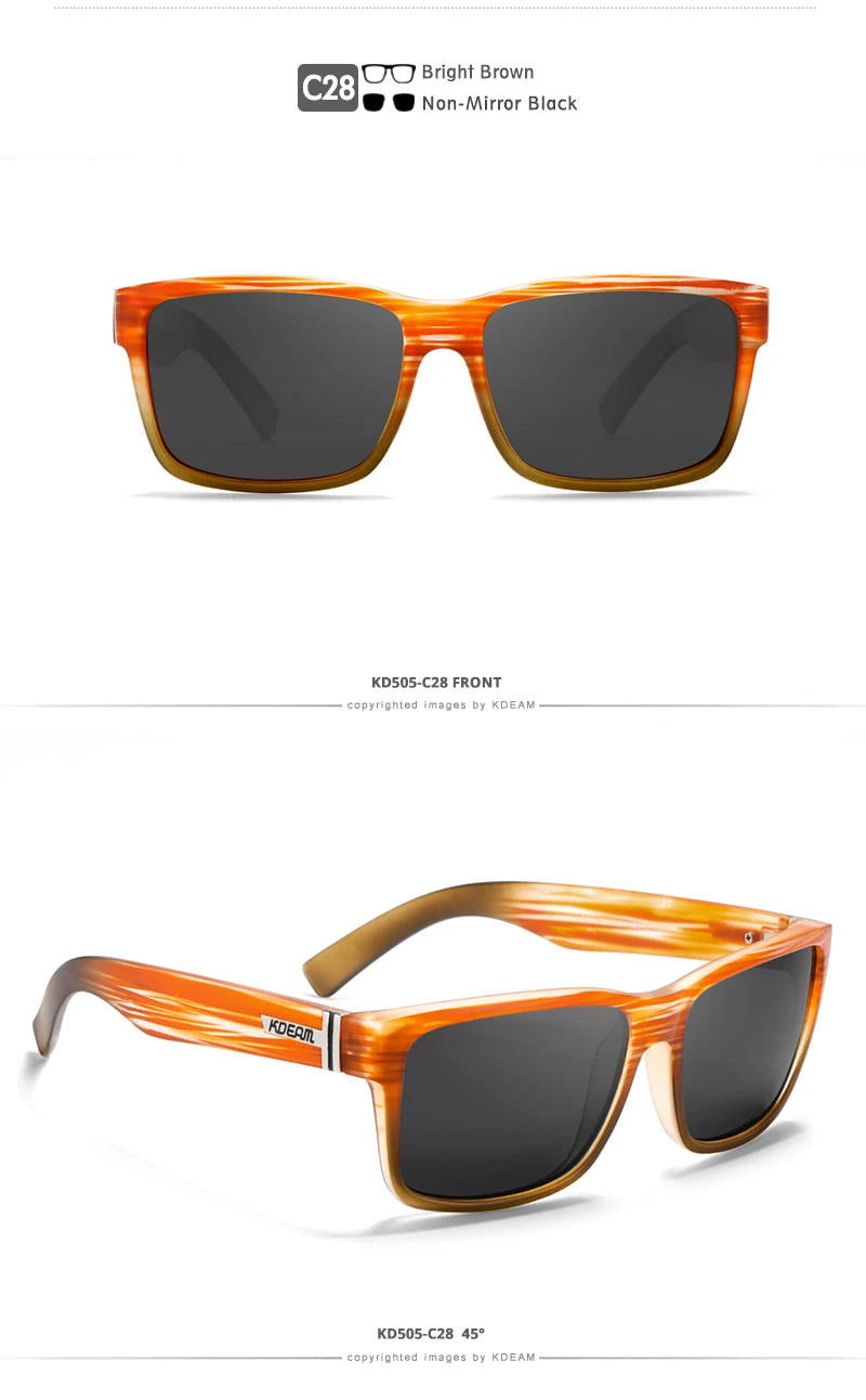 KDEAM Revamp Of Sport Men Sunglasses Polarized Shockingly Colors Sun Glasses Outdoor Driving Photochromic Sunglass With Box - chinatopmarket