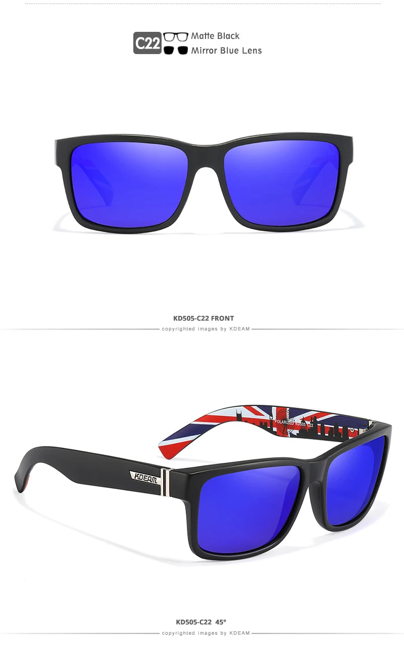 KDEAM Revamp Of Sport Men Sunglasses Polarized Shockingly Colors Sun Glasses Outdoor Driving Photochromic Sunglass With Box - chinatopmarket