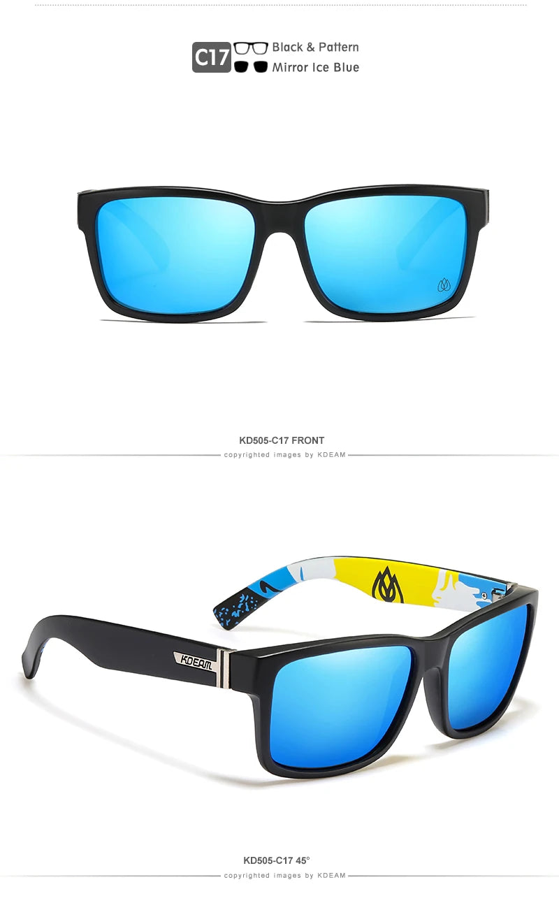 KDEAM Revamp Of Sport Men Sunglasses Polarized Shockingly Colors Sun Glasses Outdoor Driving Photochromic Sunglass With Box - chinatopmarket