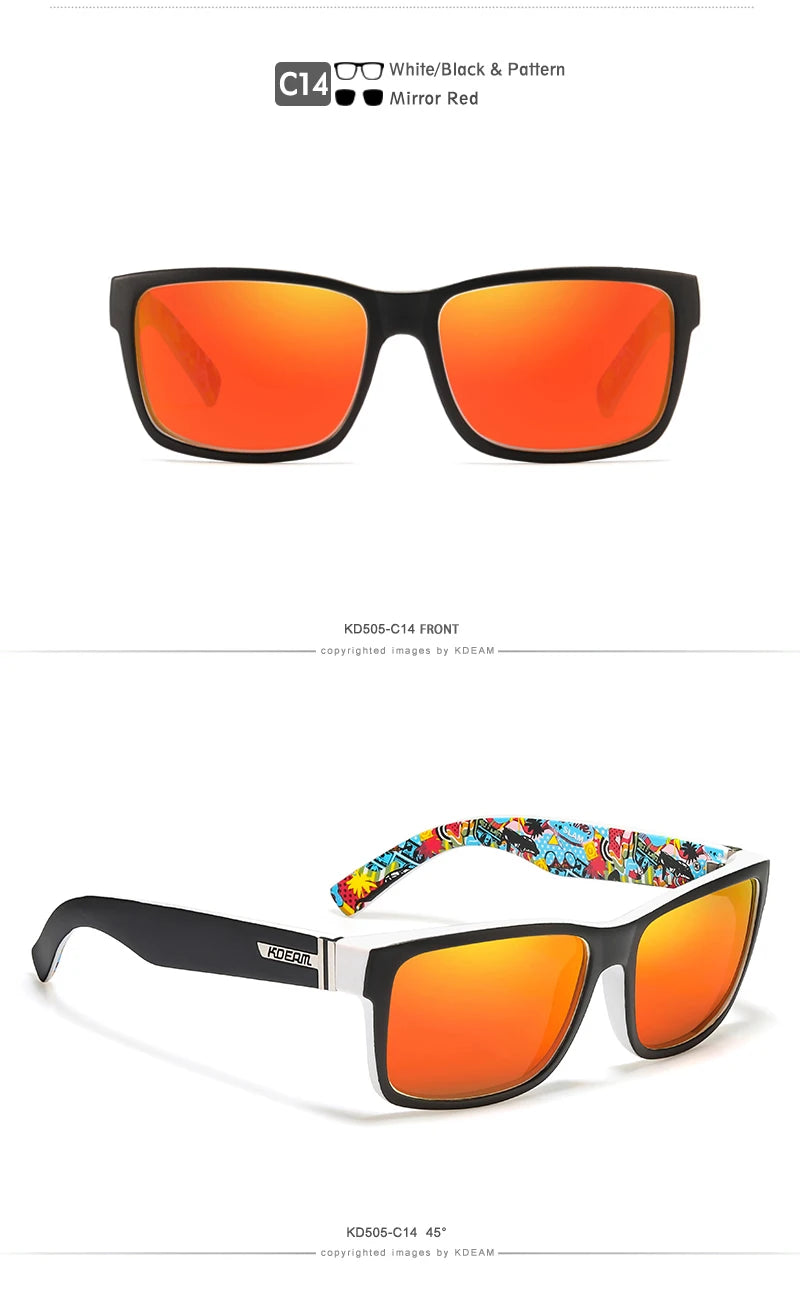 KDEAM Revamp Of Sport Men Sunglasses Polarized Shockingly Colors Sun Glasses Outdoor Driving Photochromic Sunglass With Box - chinatopmarket