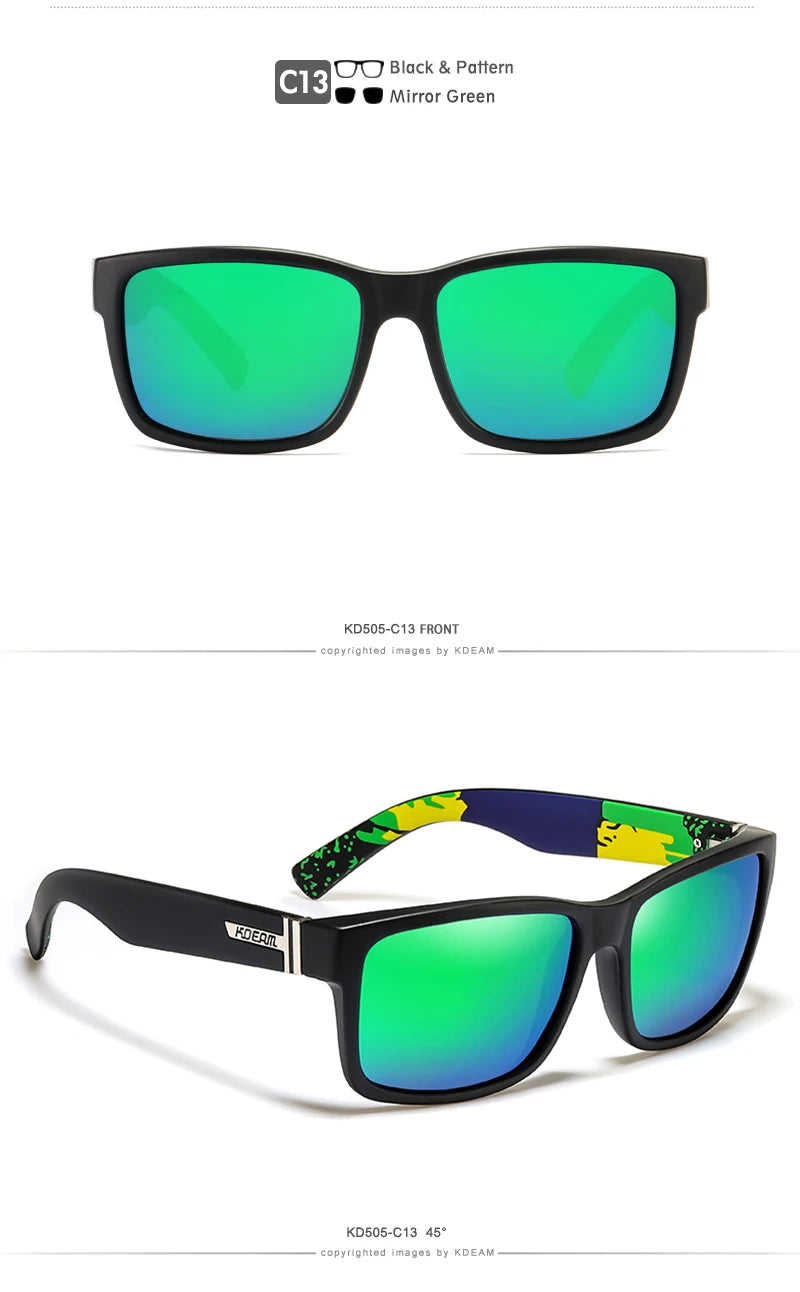 KDEAM Revamp Of Sport Men Sunglasses Polarized Shockingly Colors Sun Glasses Outdoor Driving Photochromic Sunglass With Box - chinatopmarket