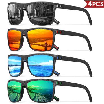 3/4 Pack  Polarized Colorful Sunglasses for Men and Women Suitable for Driving, Fishing, Outdoor Sports,  UV400 protection - chinatopmarket