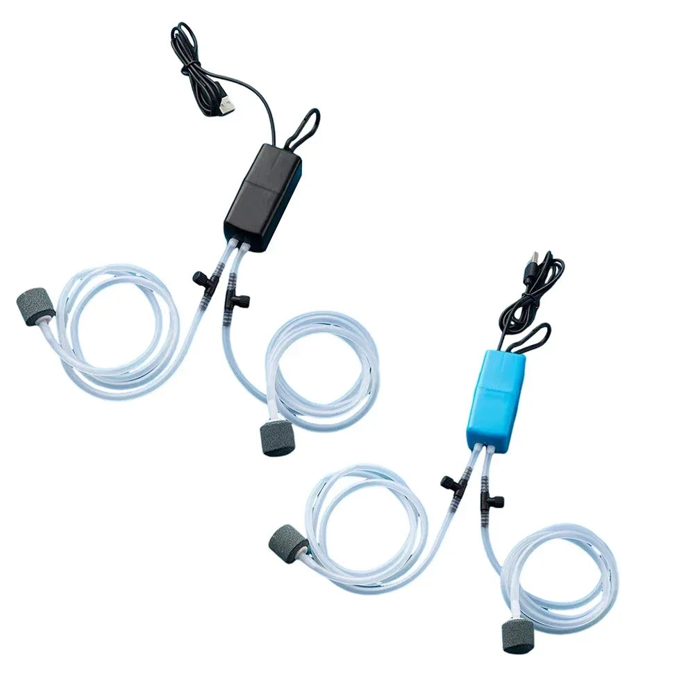 Mini Aquarium Air Pump Kit Oxygen Pump with Air Stone,Silent High Energy Efficient,USB Aquarium Filter, Fishing Tank Accessories - chinatopmarket