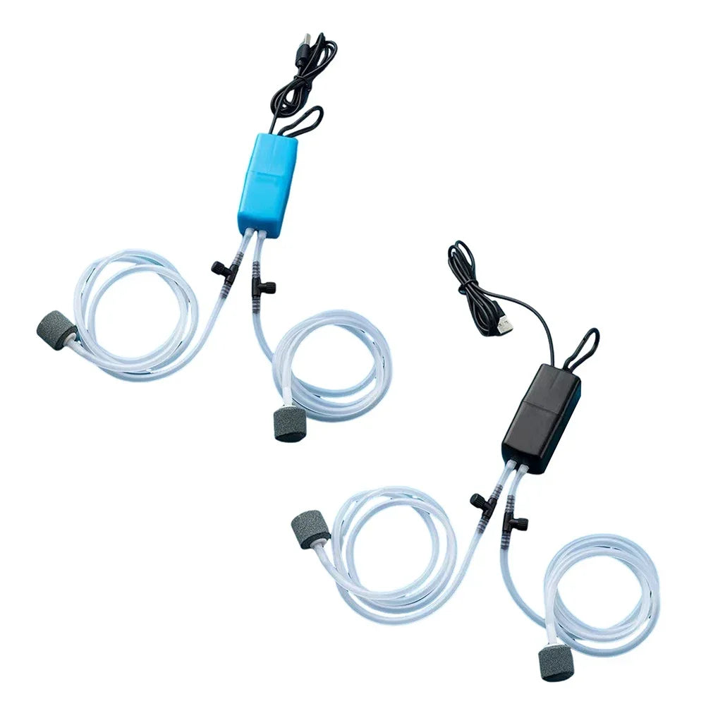 Mini Aquarium Air Pump Kit Oxygen Pump with Air Stone,Silent High Energy Efficient,USB Aquarium Filter, Fishing Tank Accessories - chinatopmarket