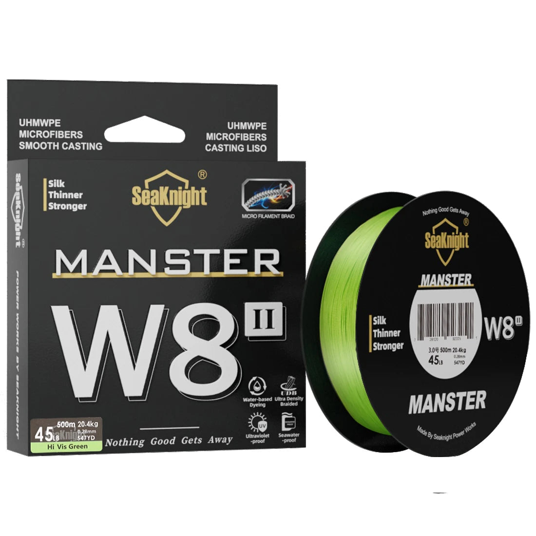 SeaKnight Brand W8 II Series Fishing Lines 8 Weaves 500m 300m 150m Upgrade Strong Braided PE Line for Seawater fishing 15-100LBs - chinatopmarket
