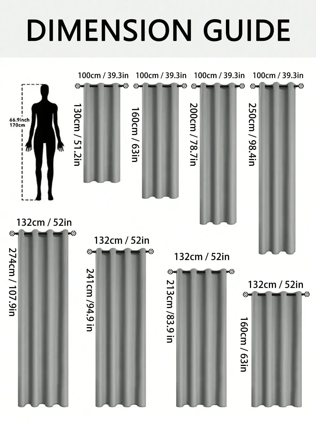 1panel Solid 100% Blackout Curtains with Grommets, Total Privacy Drapes for Bedroom, Living Room, Home Decor,Lightweight Curtain - chinatopmarket