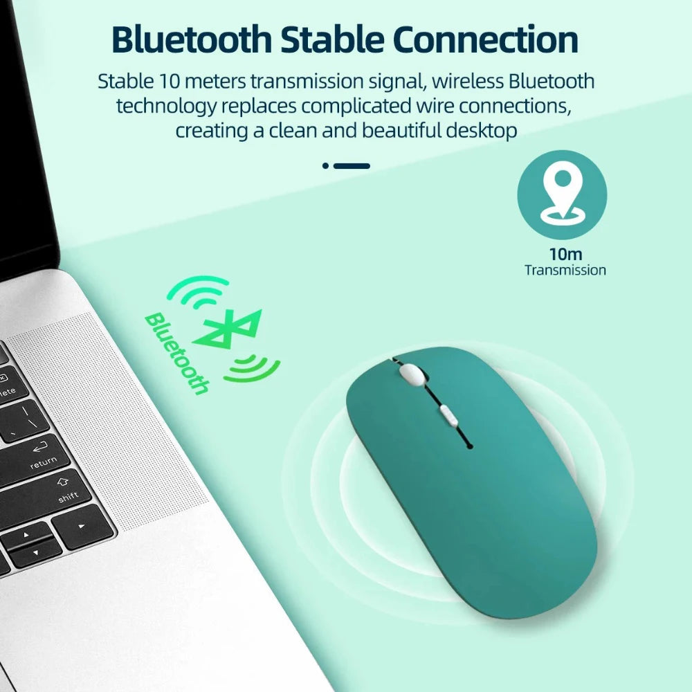 Silent Bluetooth Mouse Marcaron Computer Laptop Optical Mouse Wireless for iPad Samsung Tablet Universal Mice Noiseless - chinatopmarket