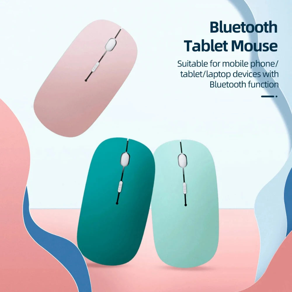 Silent Bluetooth Mouse Marcaron Computer Laptop Optical Mouse Wireless for iPad Samsung Tablet Universal Mice Noiseless - chinatopmarket
