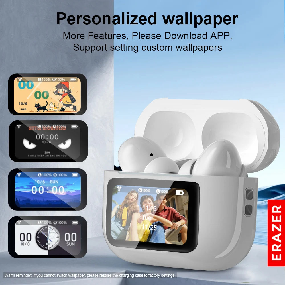 Choice ERAZER Airs Pro Wireless Bluetooth Earphones Touch Screen Headphones HiFi Earbuds ANC Noise Reduction Headsets HD Call