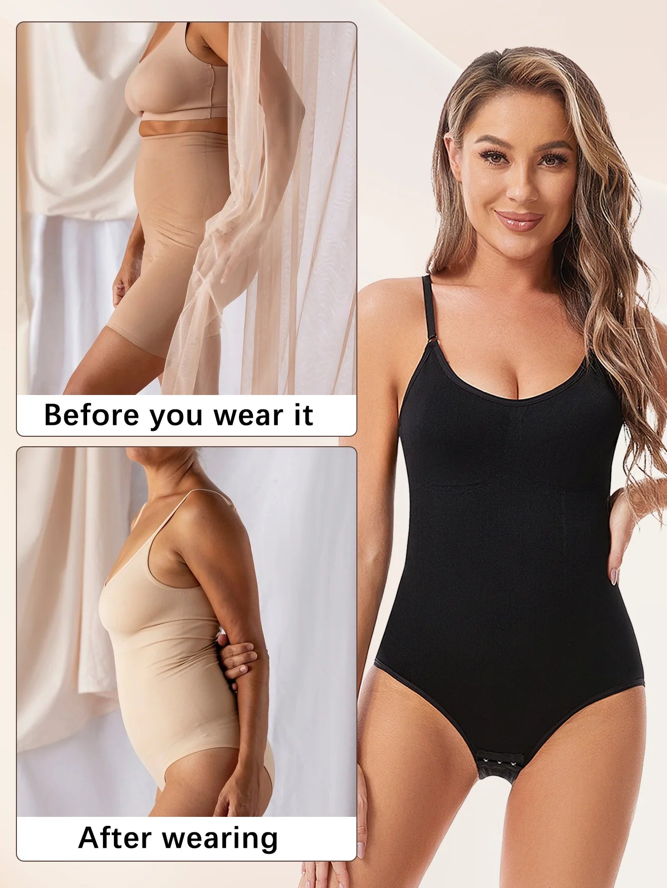 Drop Shipping Women Sexy Shapewear Seamless Slimming Butt Lifter Shaper Smooth Out Bodysuit Open Crotch High Elastic Body Suits - chinatopmarket