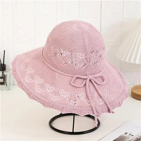 1pc Stylish Wide Brim Sun Hat for Women,Lightweight Foldable Beach Hat Perfect for Summer Trip,Portable Outdoor Visor for Tralve - chinatopmarket