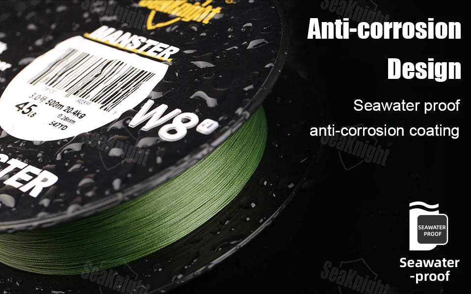 SeaKnight Brand W8 II Series Fishing Lines 8 Weaves 500m 300m 150m Upgrade Strong Braided PE Line for Seawater fishing 15-100LBs - chinatopmarket