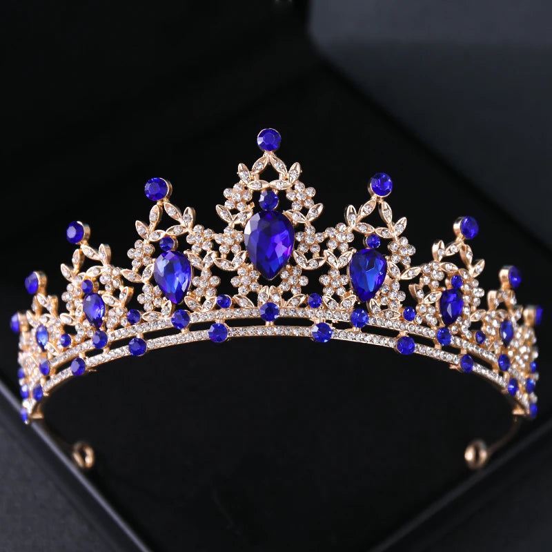 Wedding Hair Tiara Crystal Bridal Tiara Crown Silver Color Diadem Veil Tiaras Wedding Hair Accessories Headpieces Head Jewelry - chinatopmarket