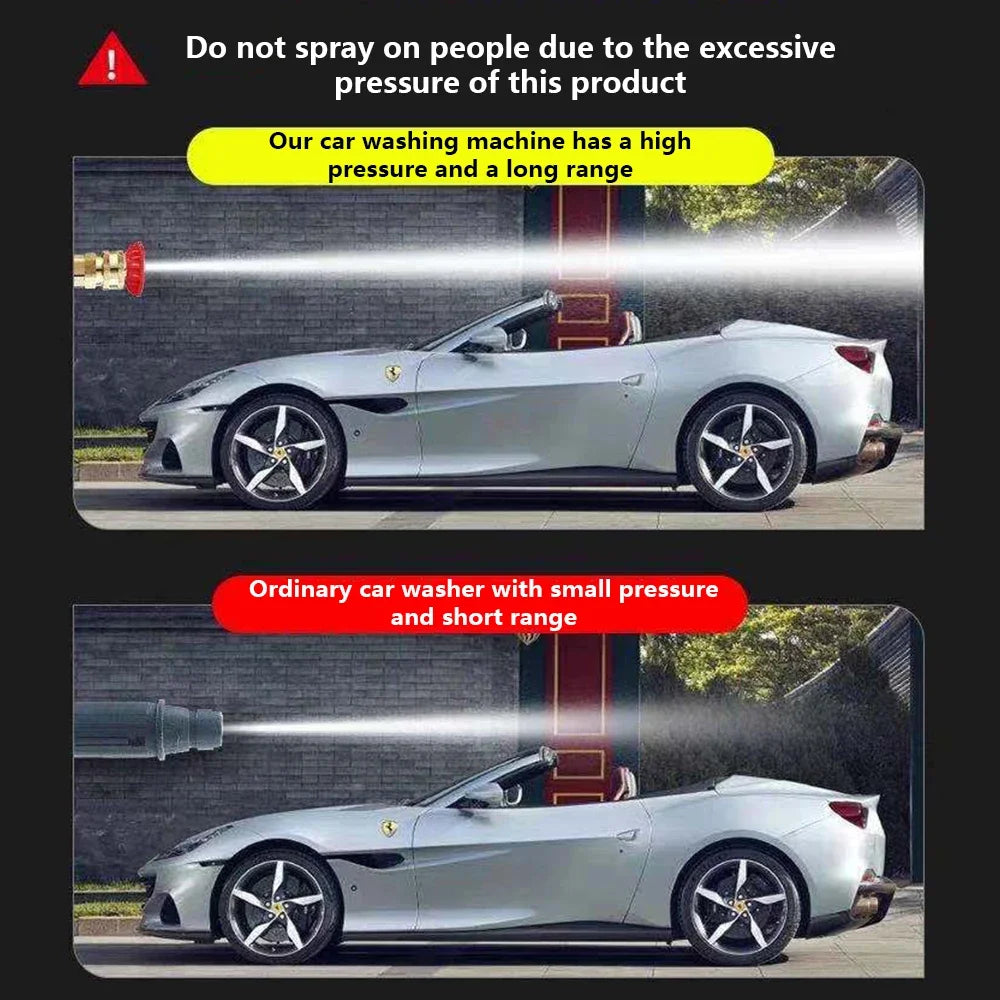 Wireless High Pressure Car Washer 30000mAh Car Wash Water Machine Gun With Li-ion Battery Self Priming Sustain Washing - chinatopmarket