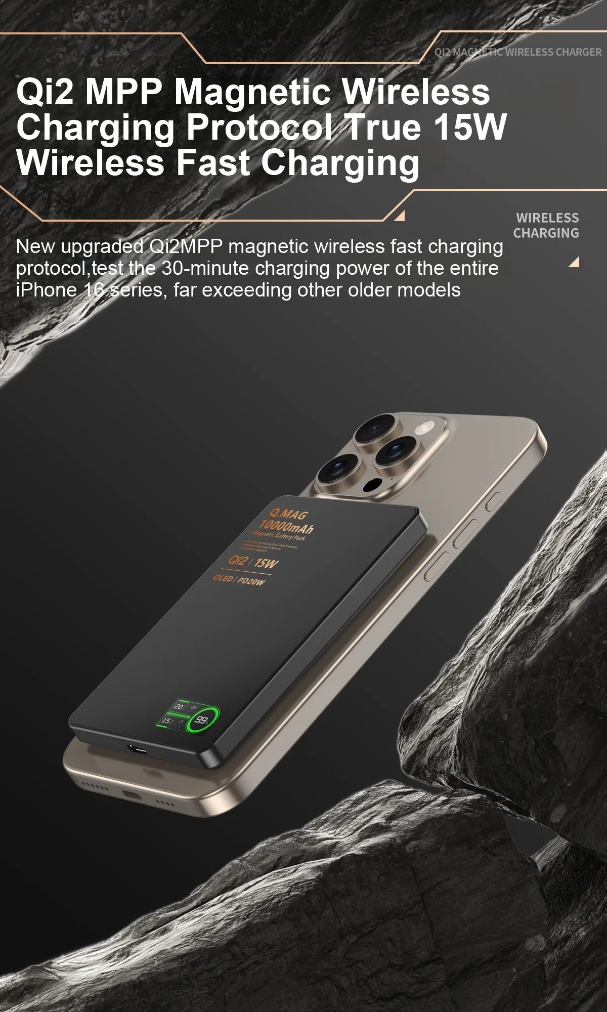 QI 2.1 Magnetic Powerbank Wireless Fast Charing Spare Portable External Battery for iPhone 12-17 Pro Watch Airpods 5000/10000mAh - chinatopmarket