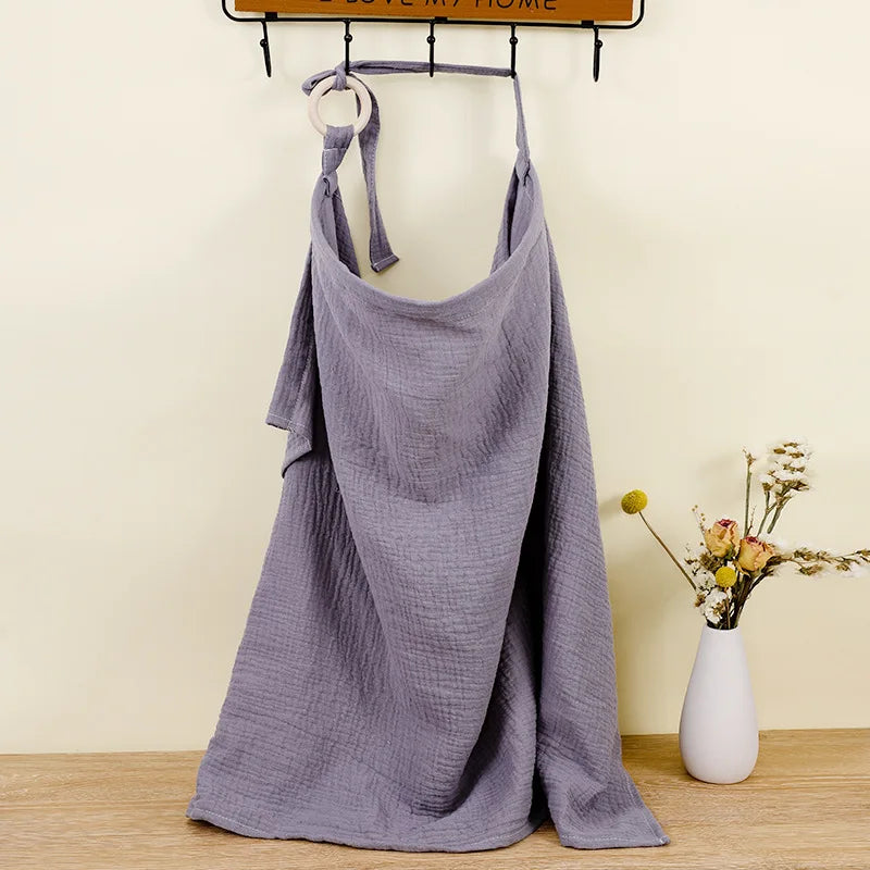 Breathable Baby Nursing Cover Maternity Breastfeeding Cover Cotton Muslin Baby Feeding Blanket Privacy Apron Stroller Blankets - chinatopmarket