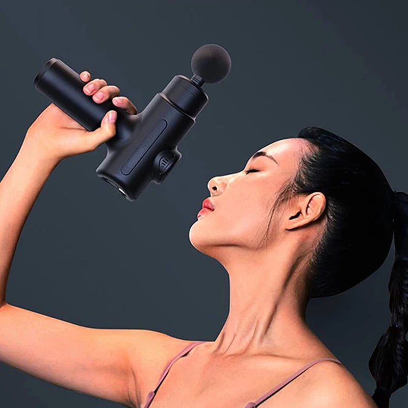 Electric Massage Gun Deep Tissue Facial Massgaer 8 Heads Arms Back Leg Muscle Relaxing For Body Back Arm Sport Fitness - chinatopmarket