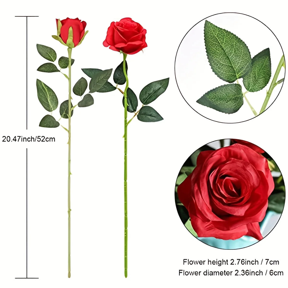 12pcs Realistic Artificial Rose Bouquet for Weddings, Birthdays, and More  for Floral Arrangements and Home Decor - chinatopmarket