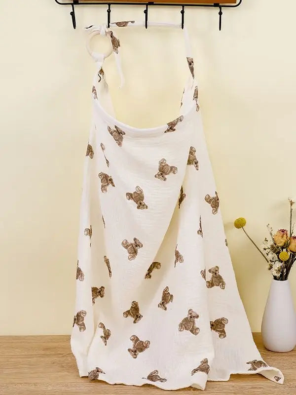 Breathable Baby Nursing Cover Maternity Breastfeeding Cover Cotton Muslin Baby Feeding Blanket Privacy Apron Stroller Blankets - chinatopmarket