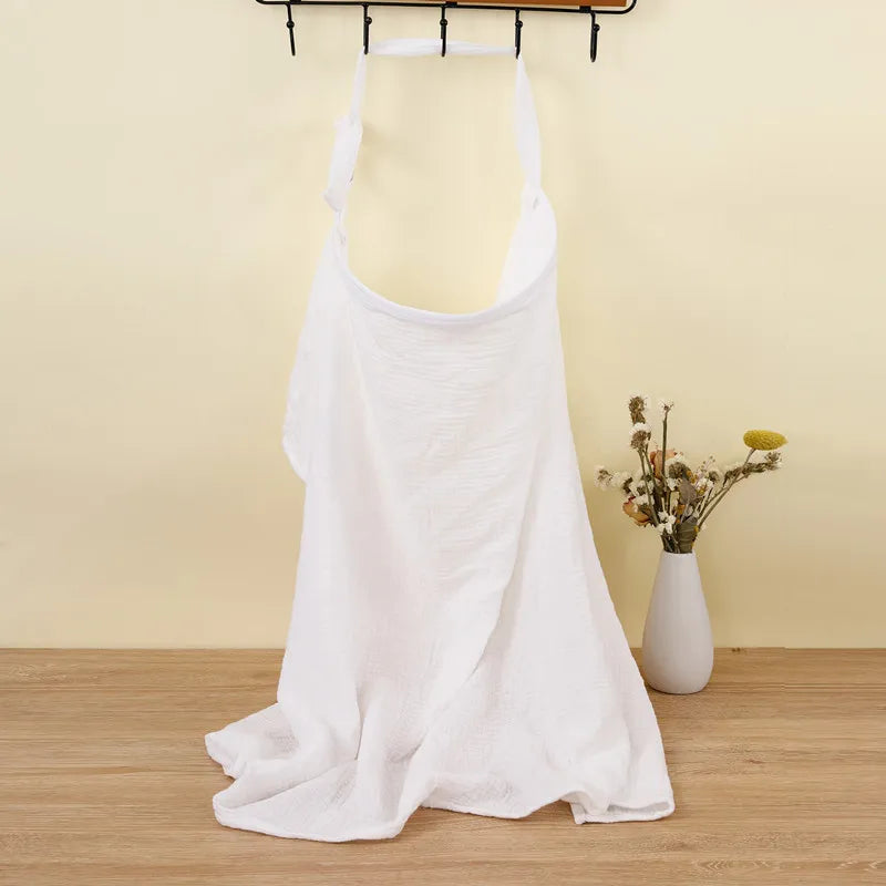 Breathable Baby Nursing Cover Maternity Breastfeeding Cover Cotton Muslin Baby Feeding Blanket Privacy Apron Stroller Blankets - chinatopmarket