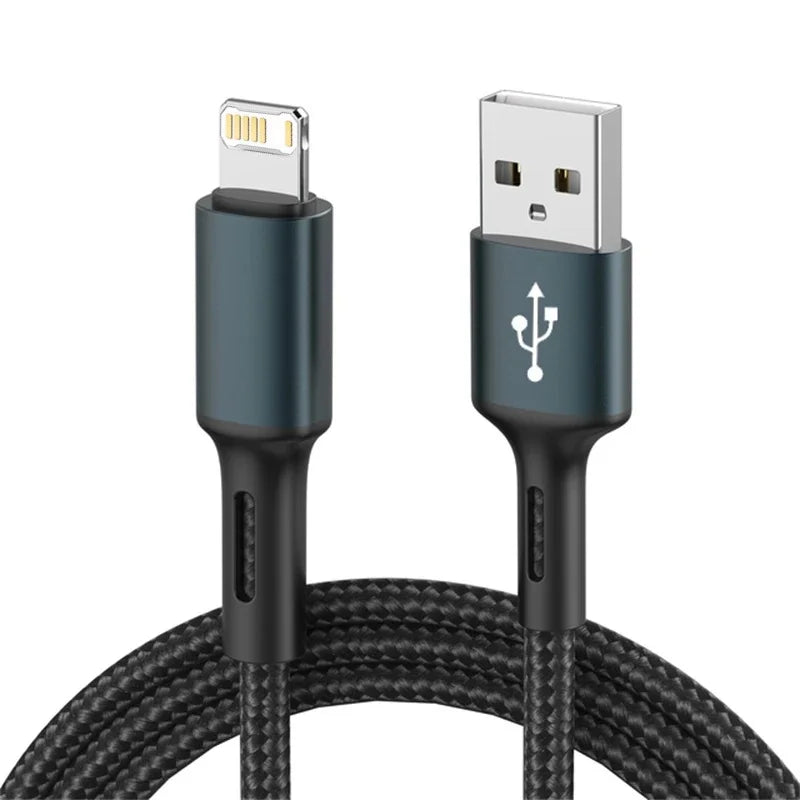 Quick Charge USB Cable For iPhone 12 13 14 11 Pro X Max 6 7 8 Plus 5 SE iPad Origin Mobile Phone Cord Data Charger Wire 3m - chinatopmarket