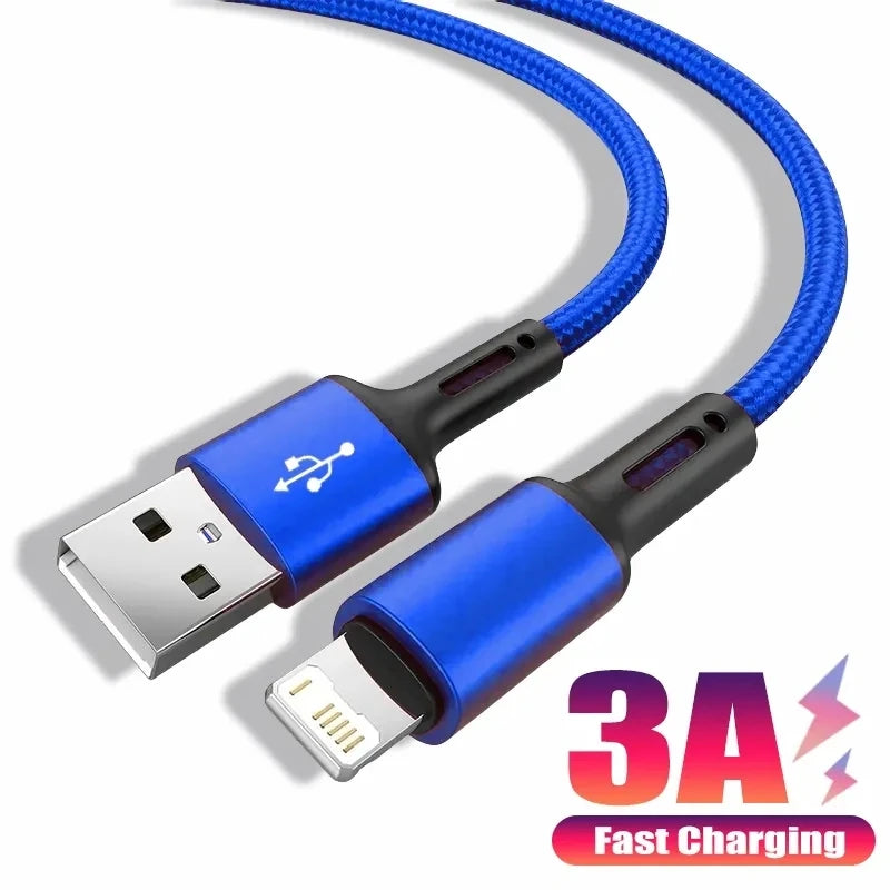 Quick Charge USB Cable For iPhone 12 13 14 11 Pro X Max 6 7 8 Plus 5 SE iPad Origin Mobile Phone Cord Data Charger Wire 3m - chinatopmarket