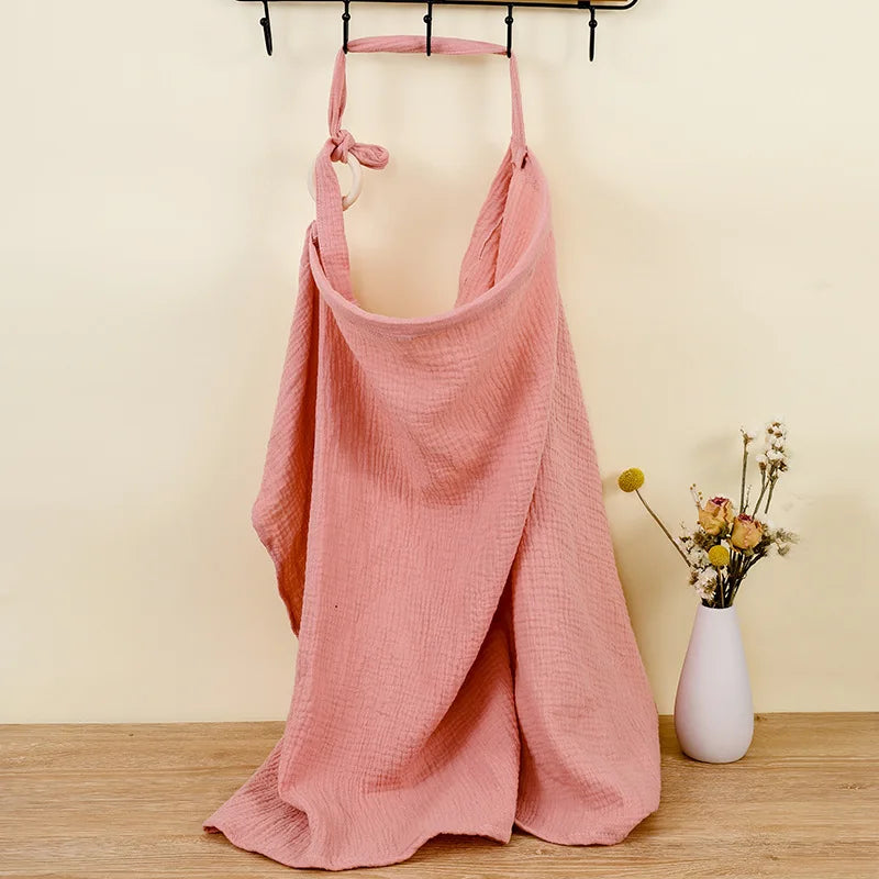 Breathable Baby Nursing Cover Maternity Breastfeeding Cover Cotton Muslin Baby Feeding Blanket Privacy Apron Stroller Blankets - chinatopmarket