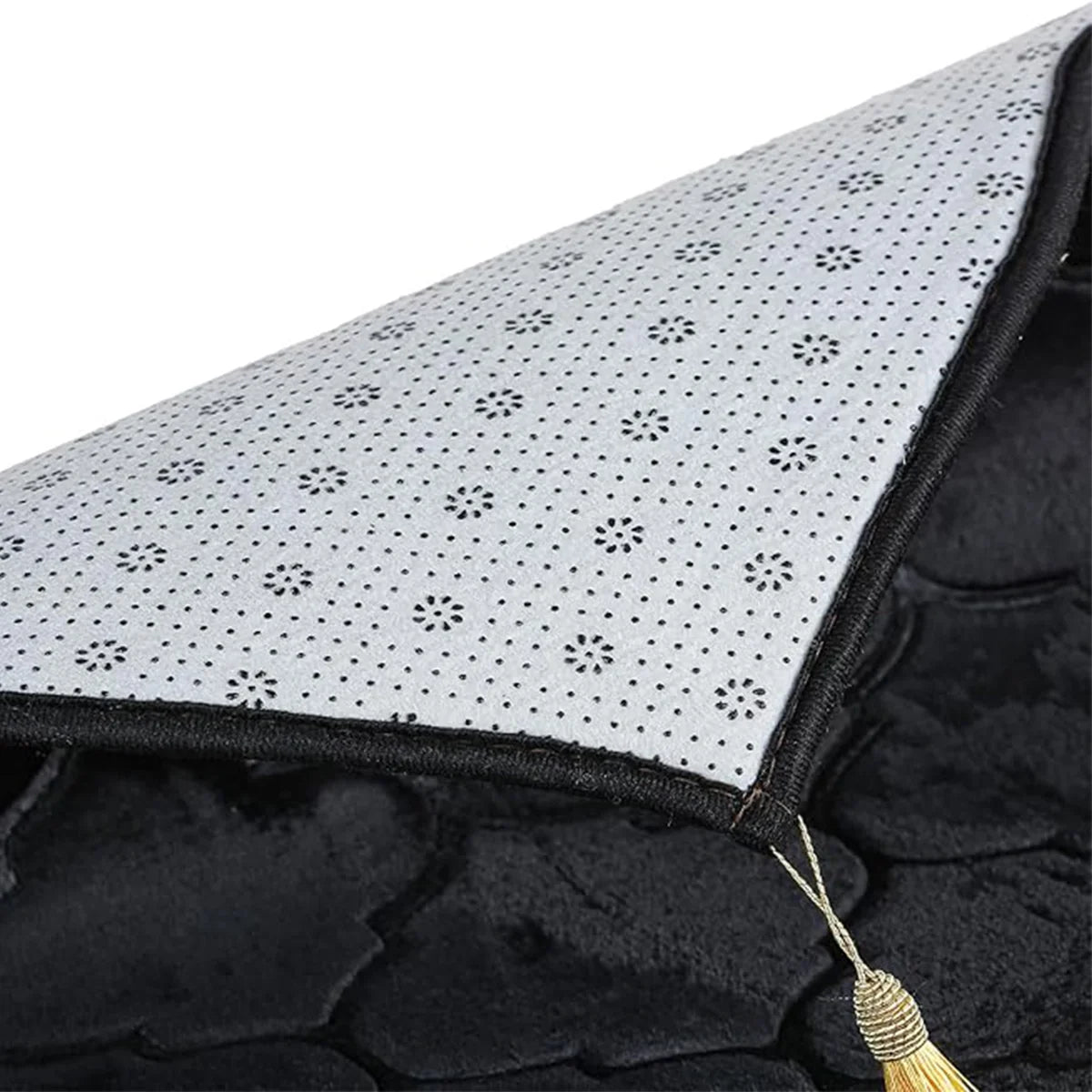 Thickened Printed Prayer Mat Plush With Tassel Flannel Irregular Prayer Mat - chinatopmarket