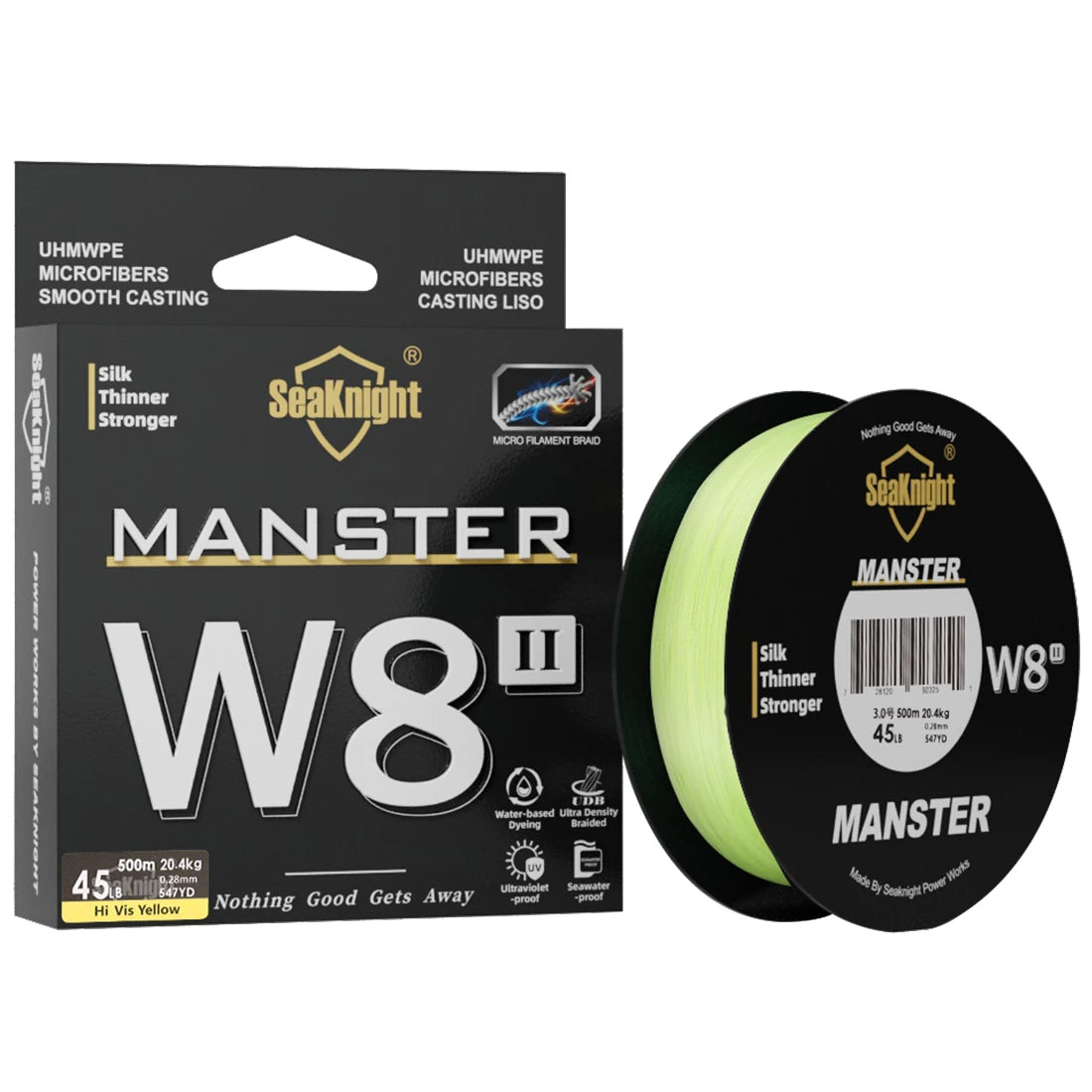SeaKnight Brand W8 II Series Fishing Lines 8 Weaves 500m 300m 150m Upgrade Strong Braided PE Line for Seawater fishing 15-100LBs - chinatopmarket
