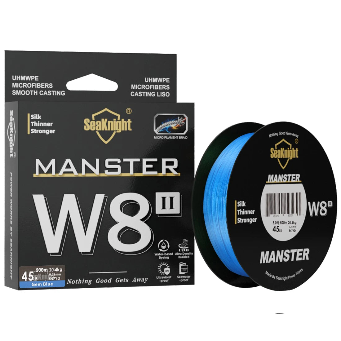 SeaKnight Brand W8 II Series Fishing Lines 8 Weaves 500m 300m 150m Upgrade Strong Braided PE Line for Seawater fishing 15-100LBs - chinatopmarket