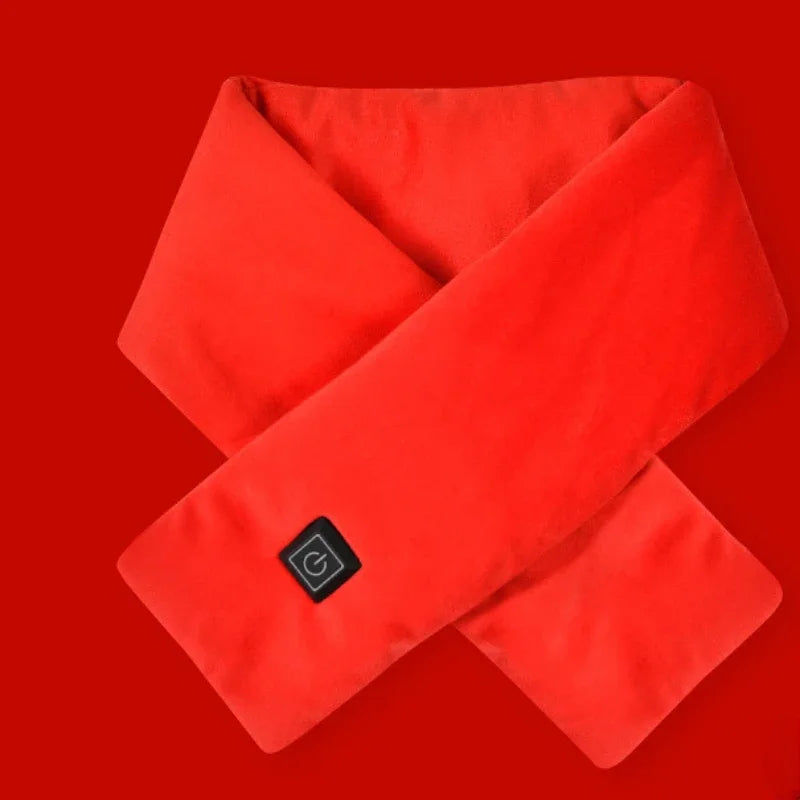 USB Women Men Heating Scarf Temperature Scarf 3 Gears Wrap Fleece Washable Electric Neck Warmer Not Inclound Battery for Camping - chinatopmarket