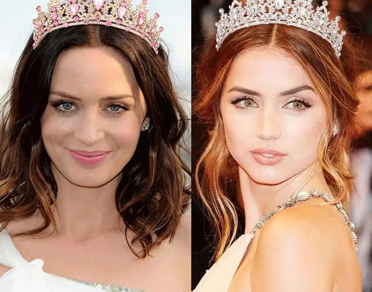 Children's Princess Crown Crystal Tiara Girls Hair Accessories High-end Atmosphere Dance Performance Birthday Gift Crown - chinatopmarket