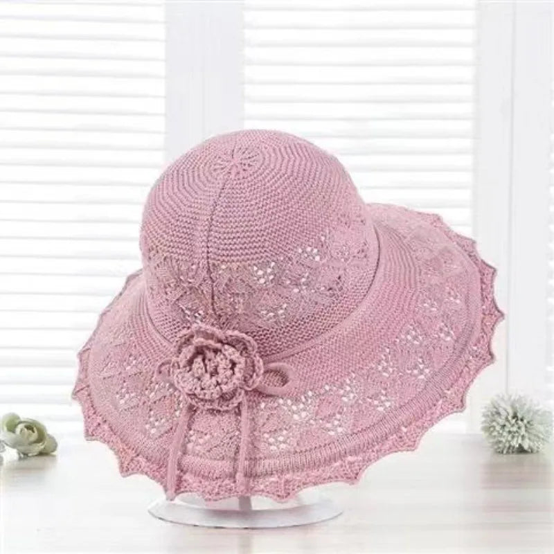Fold Wide Brim Sun Hat Woman Summer Straw Hat Woman Beach Protection Dense Hat Women XKTYM01 - chinatopmarket
