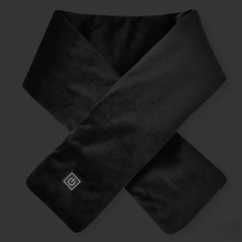 USB Women Men Heating Scarf Temperature Scarf 3 Gears Wrap Fleece Washable Electric Neck Warmer Not Inclound Battery for Camping - chinatopmarket