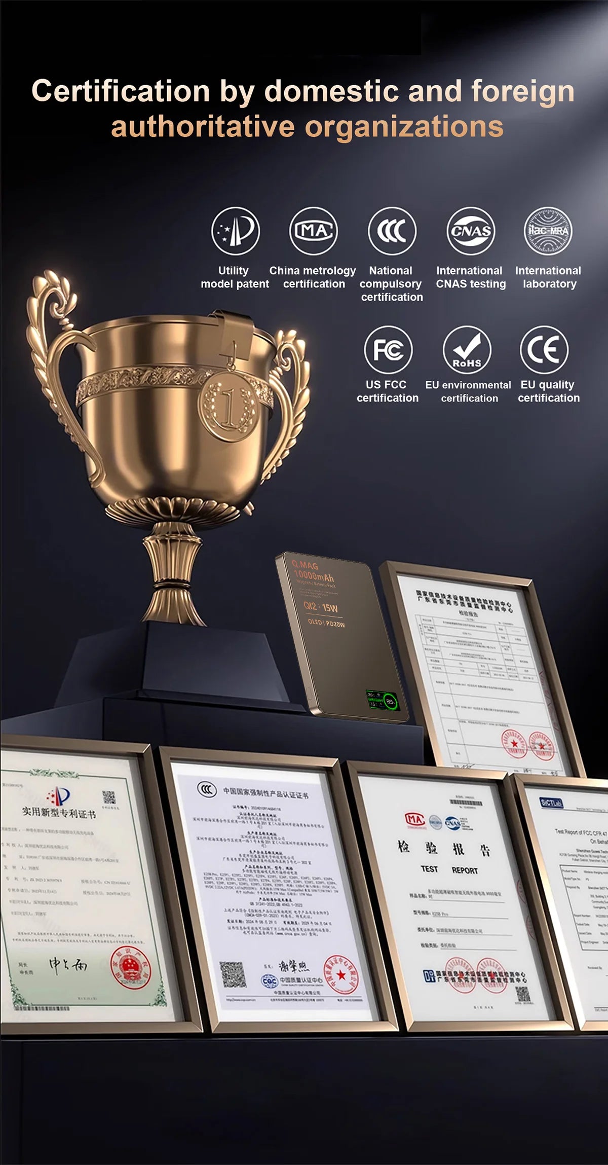 QI 2.1 Magnetic Powerbank Wireless Fast Charing Spare Portable External Battery for iPhone 12-17 Pro Watch Airpods 5000/10000mAh - chinatopmarket