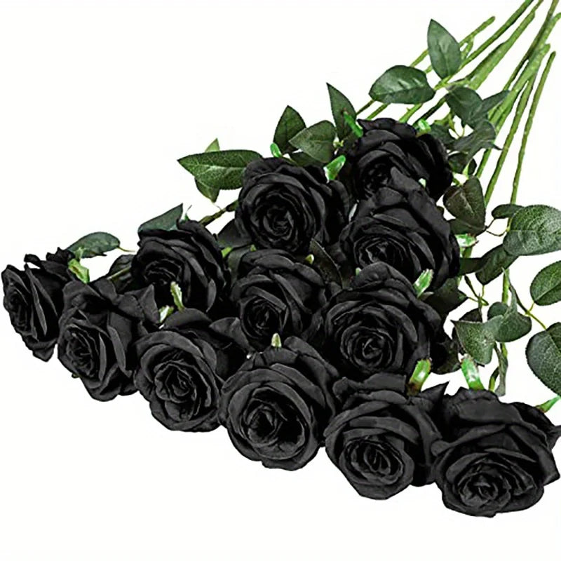 12pcs Realistic Artificial Rose Bouquet for Weddings, Birthdays, and More  for Floral Arrangements and Home Decor - chinatopmarket