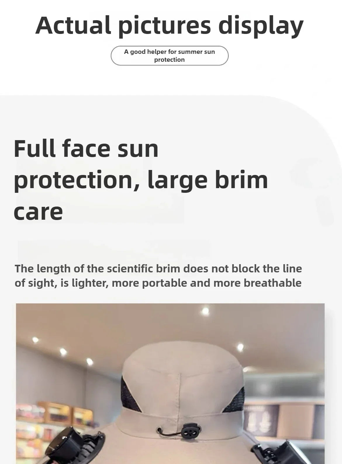 Mens Quick Dry Bucket Hat Large Size Sun Hat with Solar Powered Fan USB Rechargeable for Outdoor Hiking Camping Fishing Activity - chinatopmarket