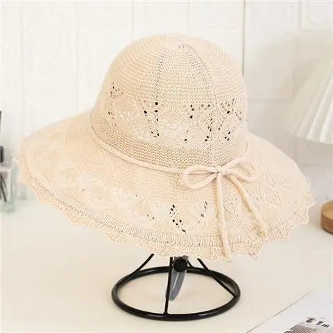 1pc Stylish Wide Brim Sun Hat for Women,Lightweight Foldable Beach Hat Perfect for Summer Trip,Portable Outdoor Visor for Tralve - chinatopmarket