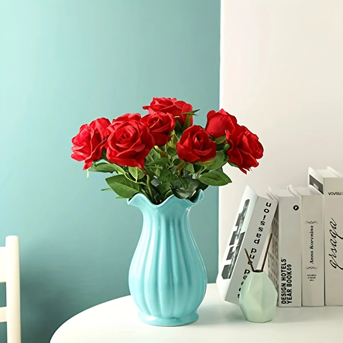 12pcs Realistic Artificial Rose Bouquet for Weddings, Birthdays, and More  for Floral Arrangements and Home Decor - chinatopmarket